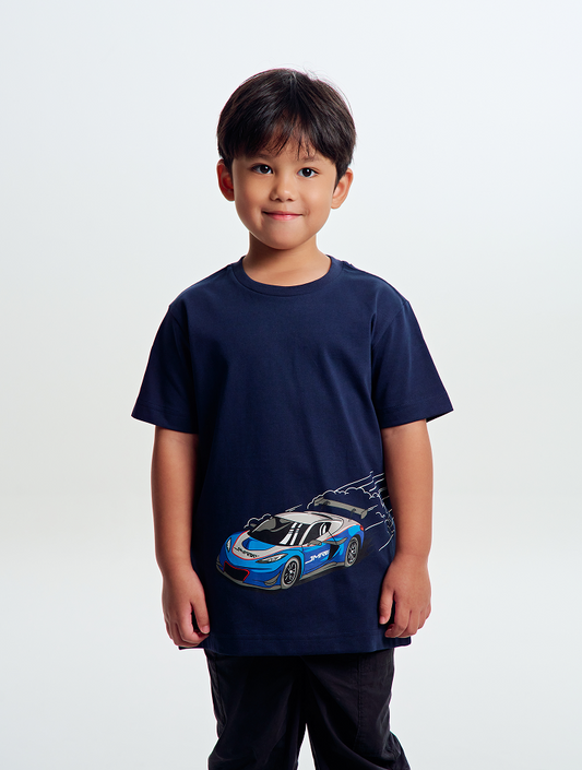 JMR Kids Graphic T-Shirt Navy Blue