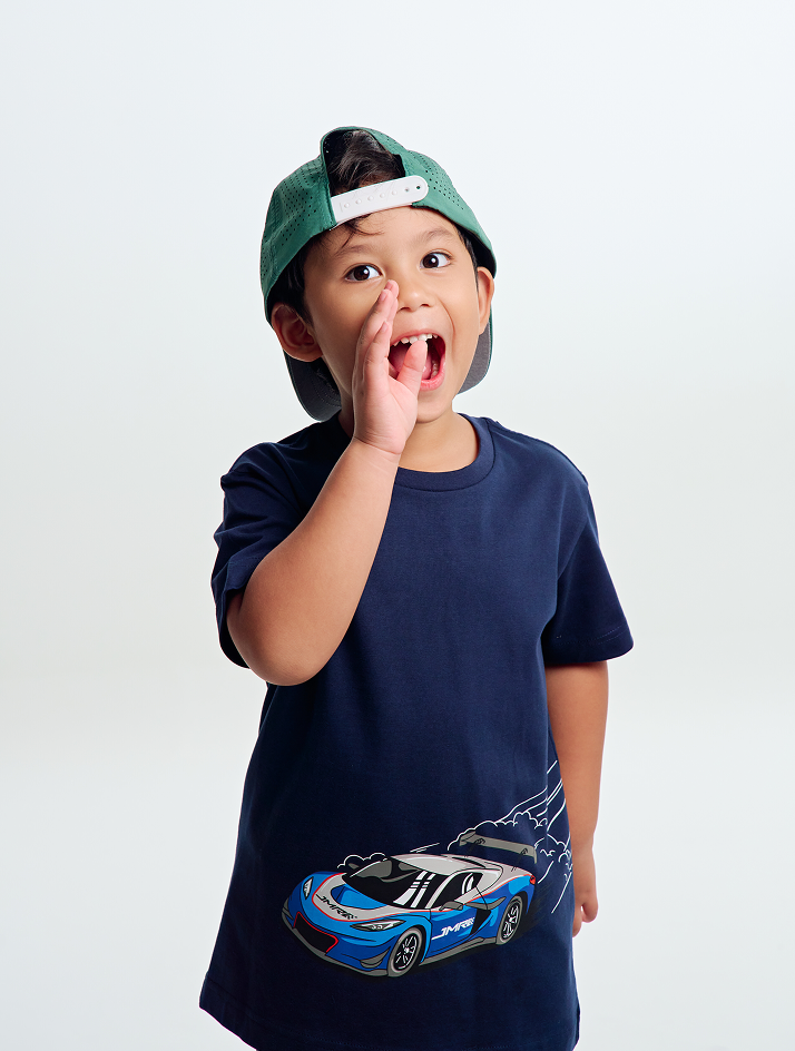 JMR Kids Graphic T-Shirt Navy Blue