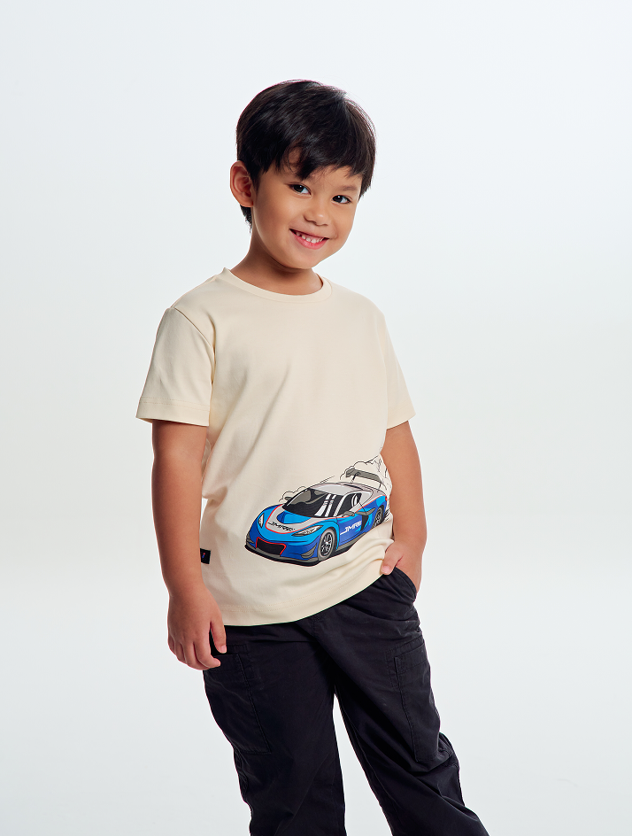 JMR Kids Graphic T-Shirt Cream