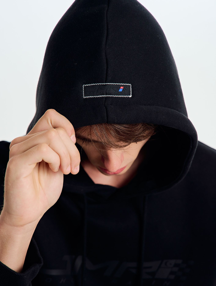 JMR Unisex Oversized Hoodie Black