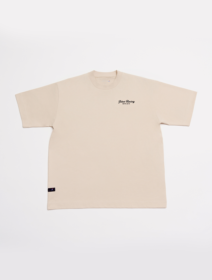 JMR Unisex Scripted Logo T-Shirt Beige
