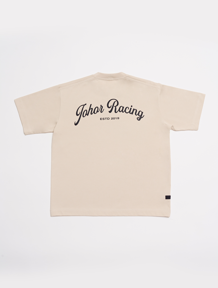 JMR Unisex Scripted Logo T-Shirt Beige