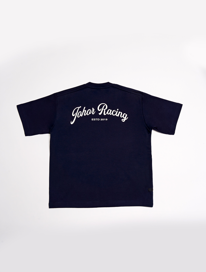 JMR Unisex Scripted Logo T-Shirt Navy Blue