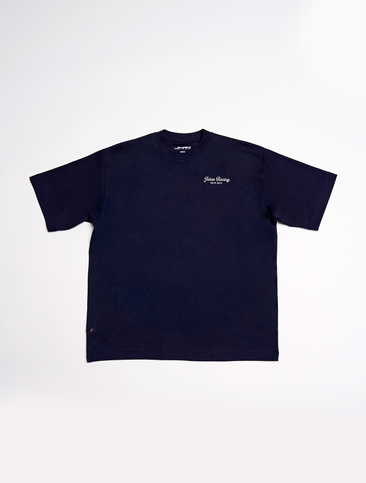 JMR Unisex Scripted Logo T-Shirt Navy Blue