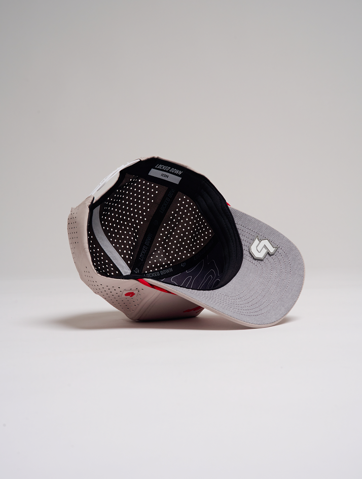 [JMR x Locked Down] ICON Flow Snapback Bone/Red